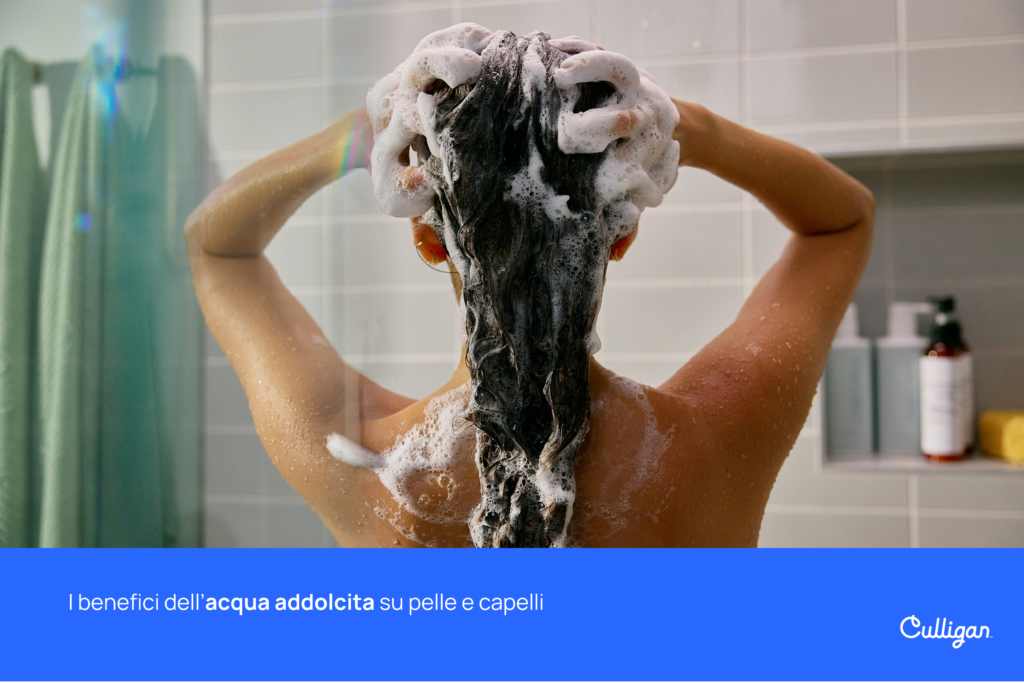 benefici acqua addolcita pelle capelli